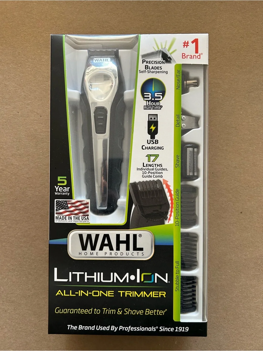 Wahl White and Black Lithium-Ion All-In-One Trimmer Kit